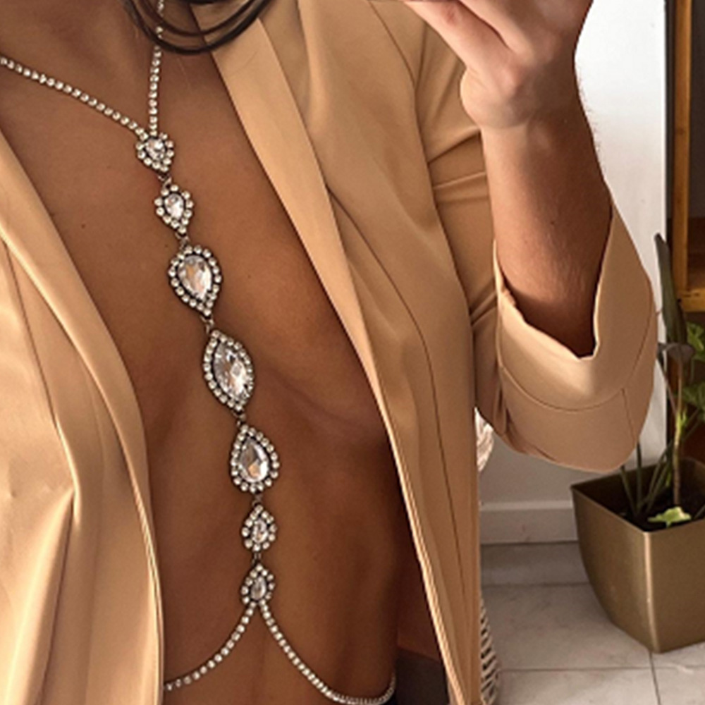 Fashion Sexy Water Drop Neckla - Body Jewelry Necklace 评论和价格