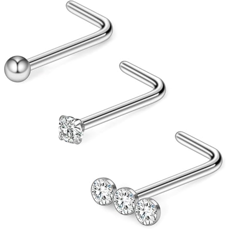 3PCS 20G Surgical Steel Triple - Body Jewelry Surgical Steel 评论和价格