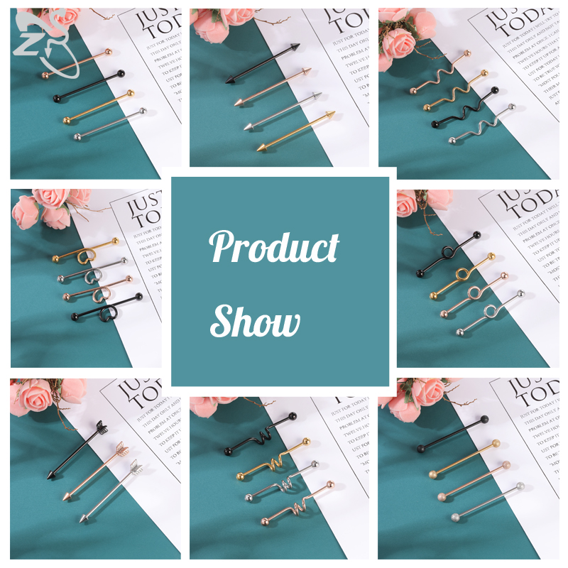 ZS 1PC Surgical Steel Bat Indu - Body Jewelry Surgical Steel 评论和价格