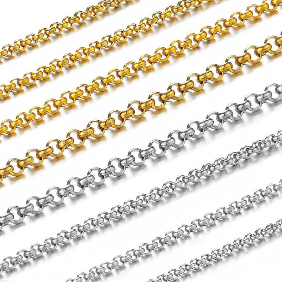 1 Meter 2-4mm Stainless Steel  - Body Jewelry Necklace 评论和价格