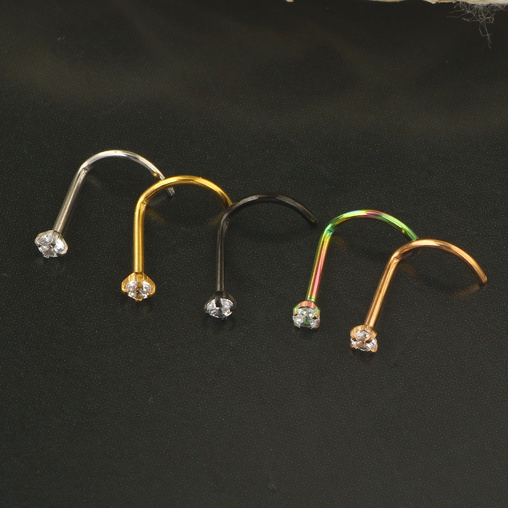 20G Nose Rings Studs 316L Surg - Body Jewelry Surgical Steel 评论和价格