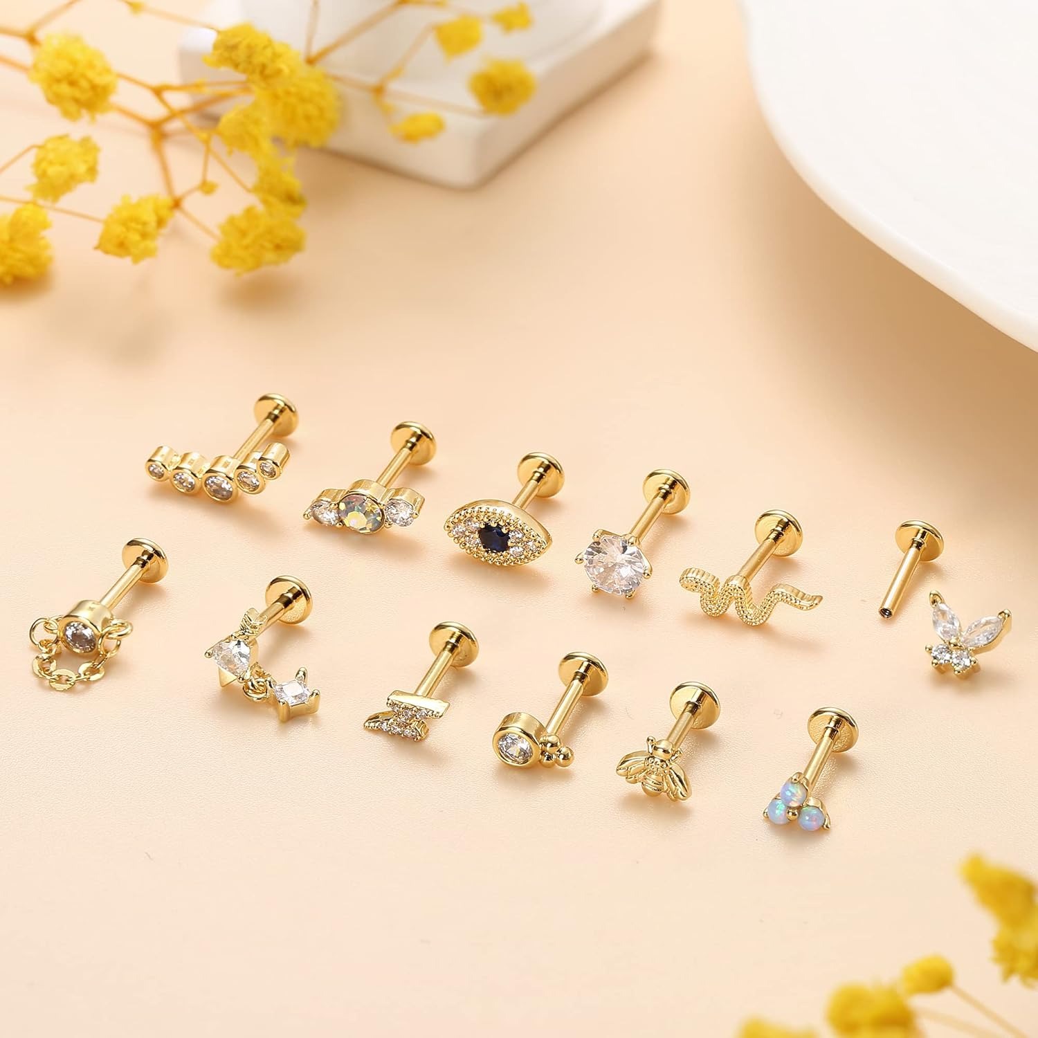 Bobisty 1Pc Cartilage Earrings - Body Jewelry Surgical Steel 评论和价格